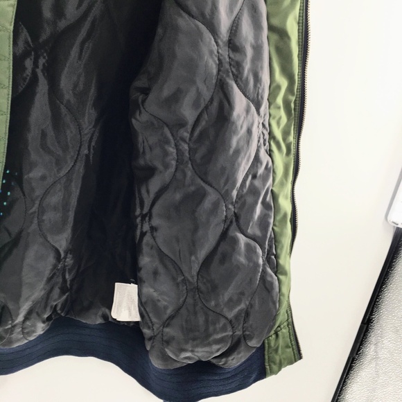 Vans Bomber Flight Mens Jacket Insulated with Poly Shell Olive Green Sz M - Picture 10 of 12